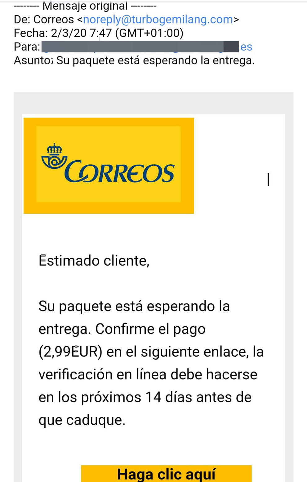 La Guardia Civil Alerta De Una Estafa En Nombre De Correos A Trav S De