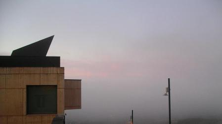 La Cuenca de Pamplona ha amanecido esta mañana rodeada por la niebla