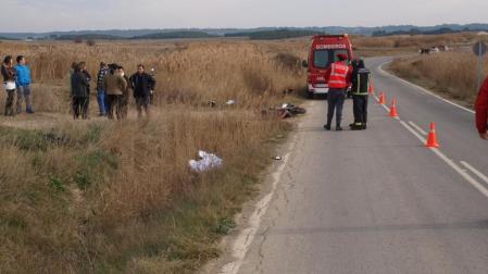 El lugar del accidente, en Rada