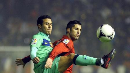 Imágenes del partido Osasuna-Barcelona correspondiente a la vuelta de octavos de final de la Copa del Rey.