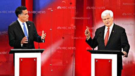 Romney y Gingrich centran el debate de precandidatos republicanos
