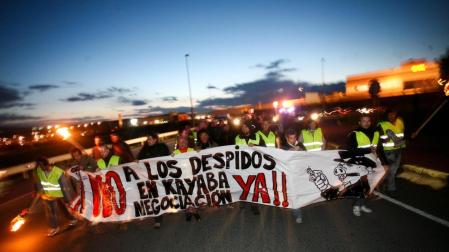 Protesta de los trabajadores de Kayaba