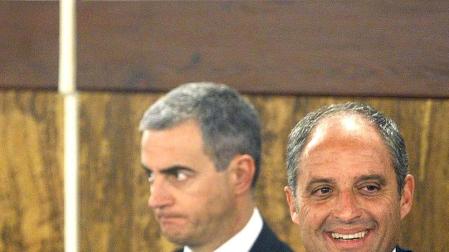 Imágenes del expresidente de la Generalitat Valenciana Francisco Camps, hallado no culpable junto a Ricardo Costa por supuestamente recibir regalos como parte de la alegada trama de corrupción Gürtel.