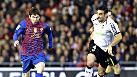 Barcelona y Valencia empatan en la ida de la semifinal de la Copa del Rey (1-1) en Mestalla