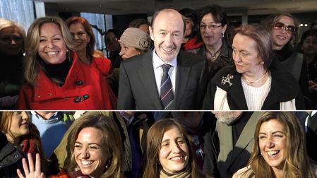 Rubalcaba y Chac&oacute;n apuran las horas para reunir apoyos