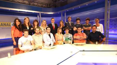 Parte del equipo de Canal 4