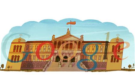 Google homenajea el tricentenario de la Biblioteca Nacional
