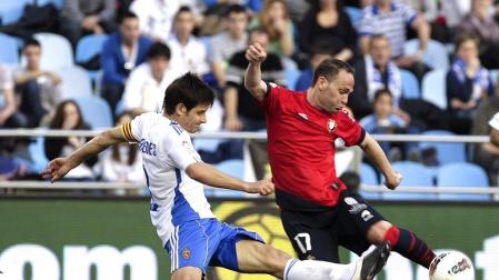 Imágen del partido entre Zaragoza y Osasuna jugado en la Romareda