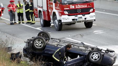 Una herida muy grave en una salida de v&iacute;a en Mutilva