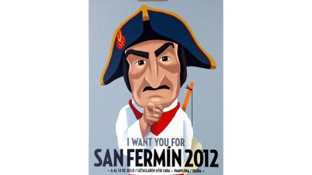 El cartel 'Caravinagre I want you' anunciar&aacute; los Sanfermines 2012