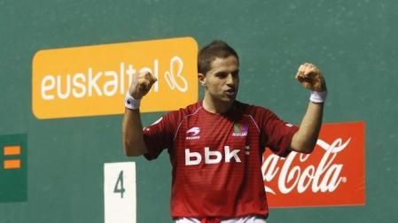 Olaizola II y Titín se verán las caras mañana en la final de Bilbao dentro del Cinco y Medio.	 DN