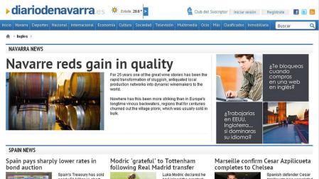 Diariodenavarra.es en ingl&eacute;s
