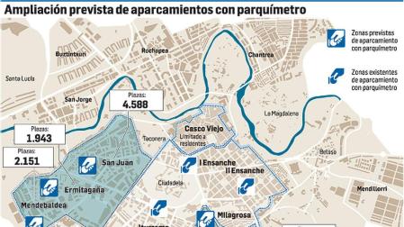 La ampliaci&oacute;n de la zona azul de Pamplona generar&aacute; 10.000 plazas de pago