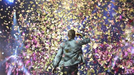 El grupo británico Coldplay ofreció este domingo, 20 de mayo, un concierto en el estadio Vicente Calderón en Madrid, donde presentaron su último disco, "Mylo Xyloto"