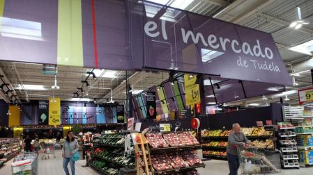 El hipermercado Eroski de Tudela renueva su &aacute;rea comercial