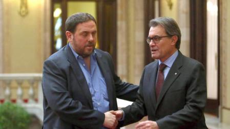 Mas y Junqueras, distanciados en la hoja de ruta soberanista
