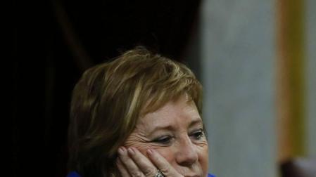La vicepresidenta del Congreso, este martes, en el debate