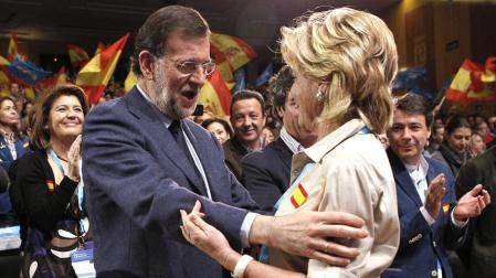 Rajoy respalda la labor de Esperanza Aguirre al frente del PP de Madrid