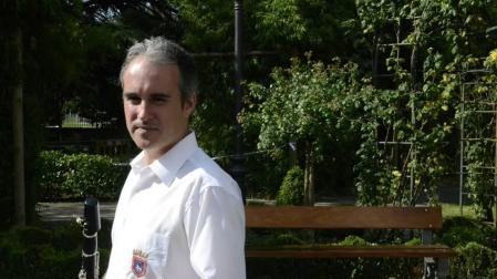 Jorge Nagore, horas antes de casarse, en Burlada