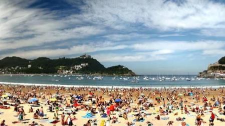 La playa La Concha en San Sebastián.