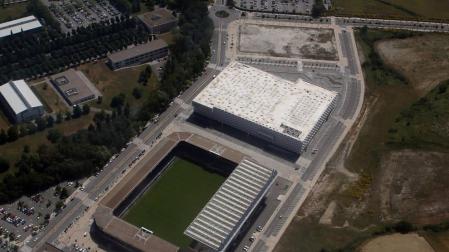 Vista aérea del estadio de El Sadar.