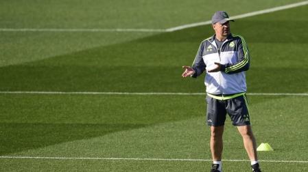 Rafa Benítez, en Valdebebas.