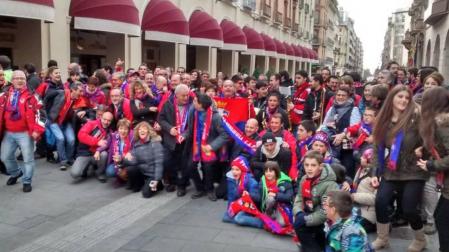 La afición de Osasuna suma Huesca a su lista de desplazamientos masivos