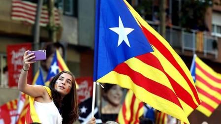 Miles de personas salieron a la calle en Barcelona este viernes 11 de septiembre para celebrar la Díada.