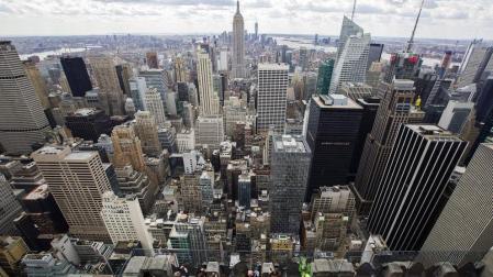 Vista de la ciudad de Nueva York desde el punto de observación del edificio Rockefeller.
