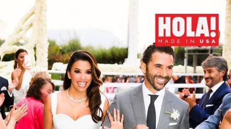 Eva Longoria y José Bastón, durante su boda.