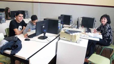 Estudiantes del IES Sierra de Leyre