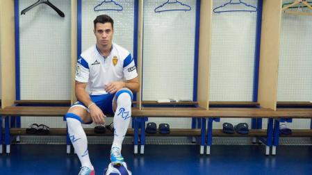 Jaime Romero, en su presentación con el Zaragoza.