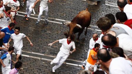 Vertiginoso y emocionante encierro de los Pedraza de Yeltes