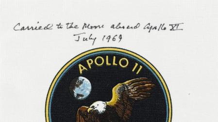 A subasta las notas de Armstrong y Aldrin en el Apolo 11