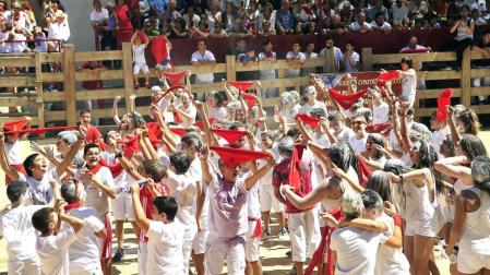 Cohete en Larraga