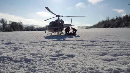 Rescatados en helicóptero dos peregrinos que hacían el Camino de Santiago