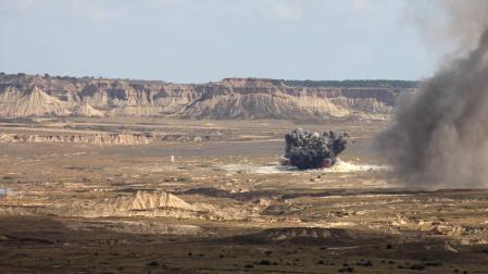 El Ejército defiende el uso del polígono de tiro en el único ejercicio con fuego real del año