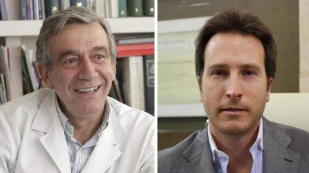 El pediatra Javier Molina (i) y el cirujano plástico Ricardo Ruiz de Erenchun (d).
