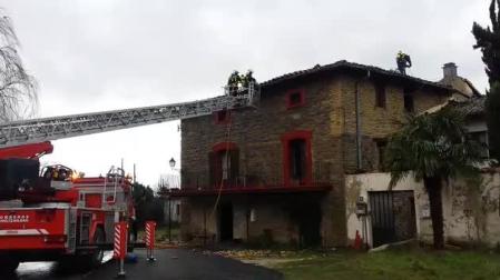 Incendio en una vivienda de Aizoáin