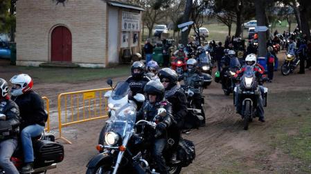 Moteros en Ribaforada también en invierno