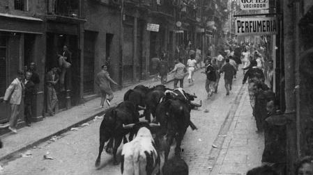 Imagen de archivo de un encierro antiguo.