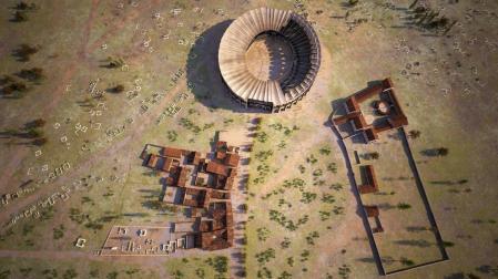 Los romanos tenían tabernas y tiendas de souvenirs con figuras de gladiadores