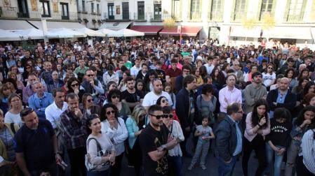 Concentración multitudinaria en Tudela en protesta por el atropello