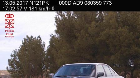 Denunciado en Cadreita por circular a 181 Km/h por la N-121