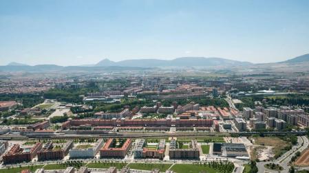 Imagen del barrio pamplonés de Buztintxuri, con uno de los porcentajes de morosidad más elevados.