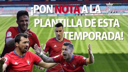 Puntúa a la plantilla de Osasuna de esta temporada