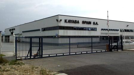 Acceso a la planta de Kayaba en Orkoien.