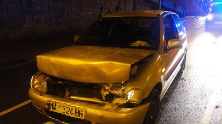 Tres heridas leves en una colisión por alcance en la calle Labrit de Pamplona