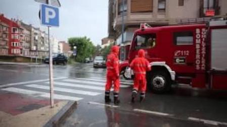 Inundaciones en Tafalla tras la tormenta