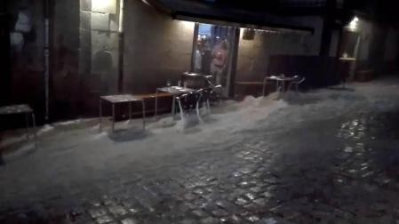 Imagen del vídeo de la tormenta en Tafalla.